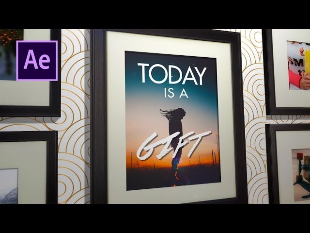 After Effects Tutorial - 3D Modern Picture Frame Slideshow Template. EASY!