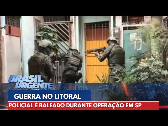 Guerra no litoral de SP: suspeito e policial são baleados em Santos | Brasil Urgente