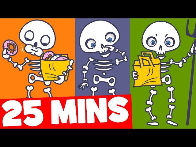Skeleton Song for Kids and More | 25mins Halloween Songs Collection for Kids