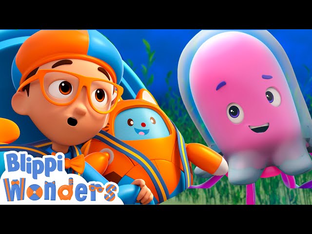 Blippi Wonders - Blippi Explores the Ocean! | Blippi Animated Series | Cartoons For Kids