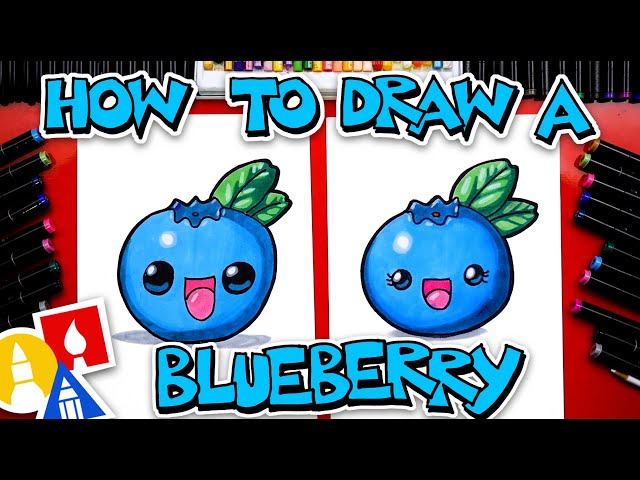 How To Draw A Funny Blueberry
