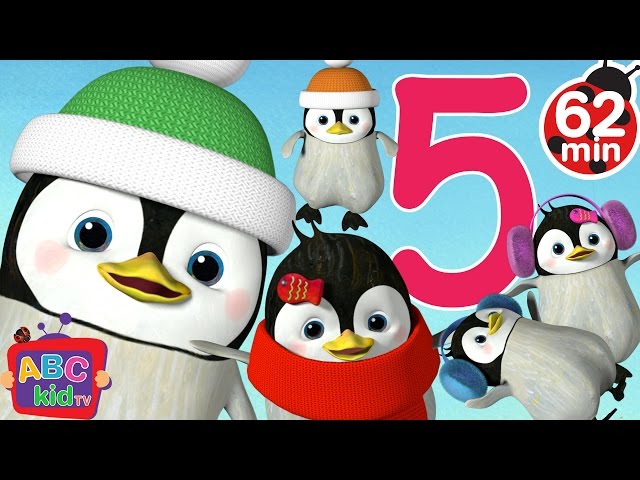 Five Little Penguins Jumping on the Bed + More Nursery Rhymes & Kids Songs - CoComelon