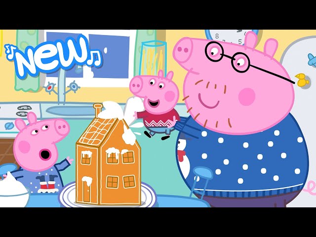 Peppa Pig And George Make A Christmas Gingerbread House 🐷 🎄 BRAND NEW Peppa Pig Nursery Rhyme!