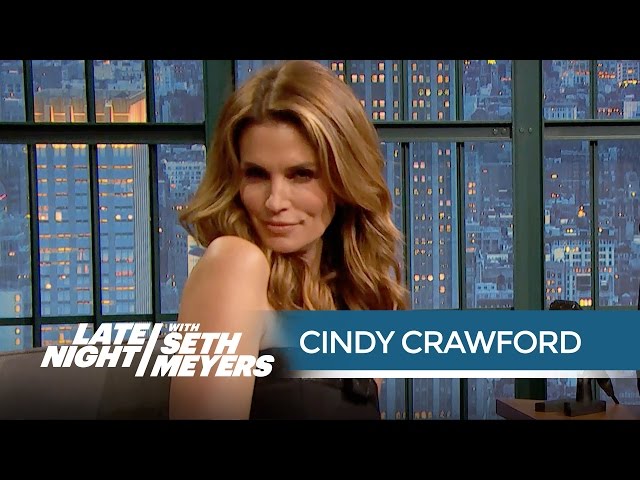 Cindy Crawford Looks Back at Some of Her Best (and Worst) Photos - Late Night with Seth Meyers