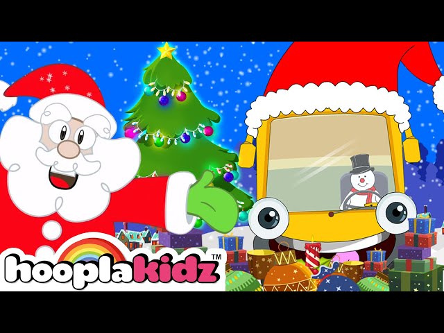 Wheels on The Bus - Christmas Songs | Songs For Children By HooplaKidz