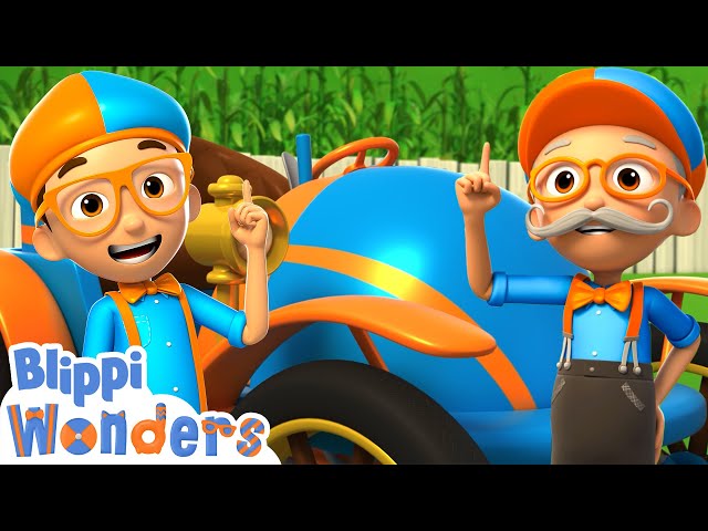 Blippi Wonders - Blippi Time Travels And Sees The First Car! | Blippi Animated Series | Blippi Toys