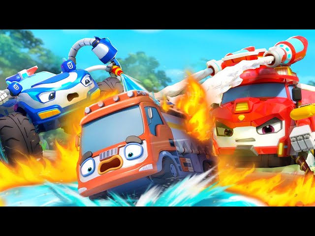 🔥Tanker Truck is Leaking Oil | 🚒🚓Rescue Team | Monster Cars | Kids Songs | Kids Cartoon | BabyBus