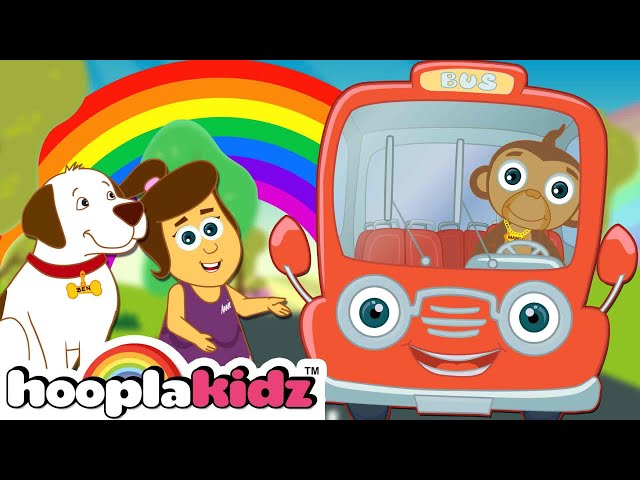 Wheels On The Red Bus HooplaKidz Nursery Rhymes