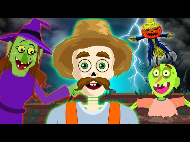 Old MacDonald's Spooky Farm - Party with Monsters | Funny Halloween Songs for Kids | HooplaKidz