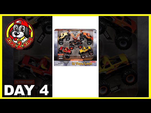 GIVEAWAY - Day 4 🎄12 Days of Christmas (Monster Jam Evolution EL TORO LOCO Retro 5 pack) #Shorts