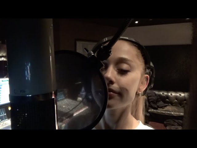 studio footage: recording "yes, and?" vocals - ariana grande