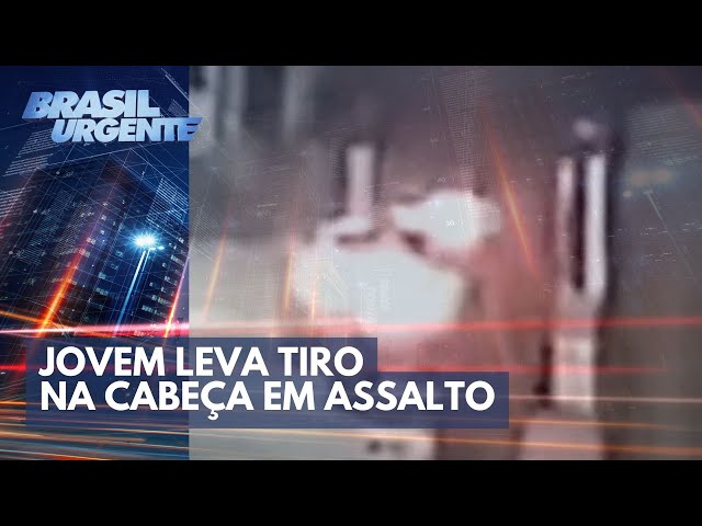 Jovem leva tiro na cabeça em assalto | Brasil Urgente