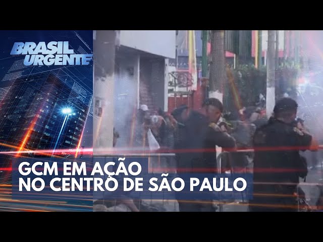 GCM em ação no Centro de São Paulo | Brasil Urgente