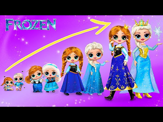 Elsa and Anna Growing Up from Broke to Rich / 32 LOL OMG Hacks