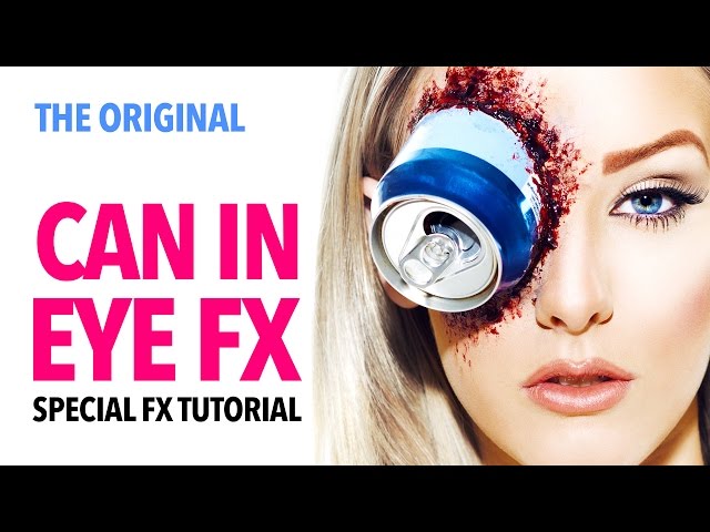 Gory can in eye halloween makeup tutorial