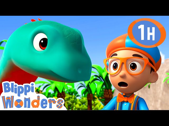 Blippi Discovers the BIGGEST Dinosaur Ever! | 1 HOUR OF BLIPPI WONDERS!