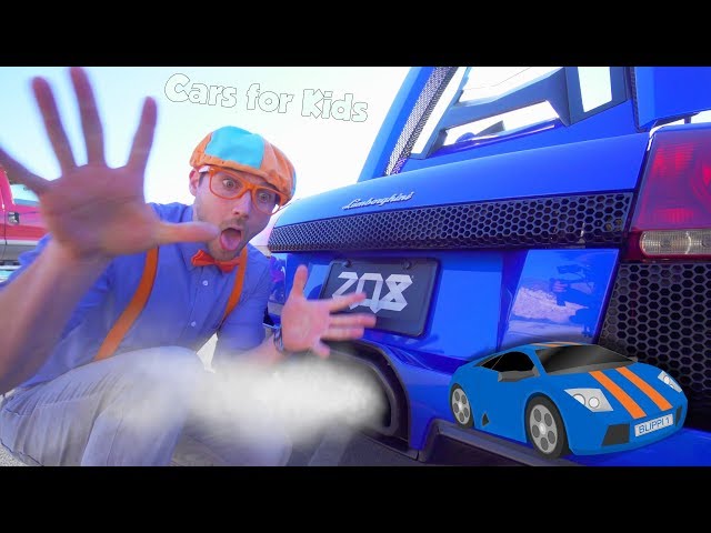 The Blippi Lamborghini Race Car Video | Learn About Vehicles for Kids