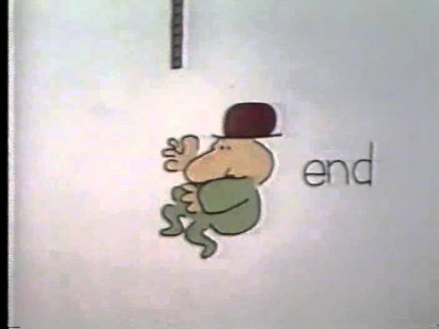 Classic Sesame Street animation - E for end