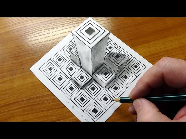 "zentangle Inspired 3d Illusion Art - 2d To 3d Patterns"