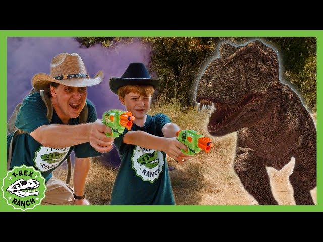 T-Rex Can't Get Out! | T-Rex Ranch Dinosaur Videos for Kids