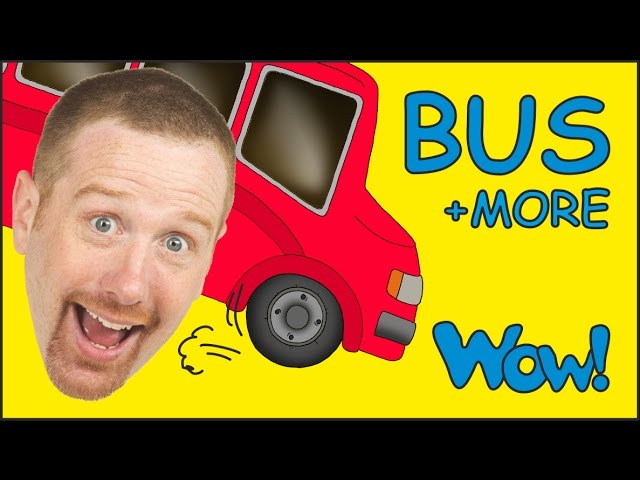 Wheels On The Bus and MORE from Steve and Maggie | Short Stories for Kids by Wow English TV