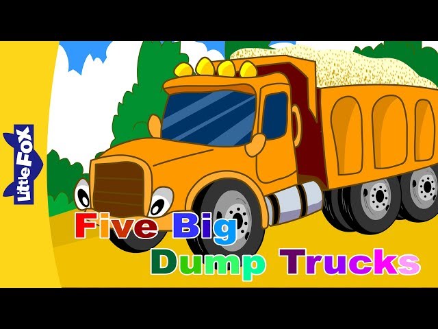 Five Big Dump Trucks | Learning Songs | Little Fox | Animated Songs for Kids