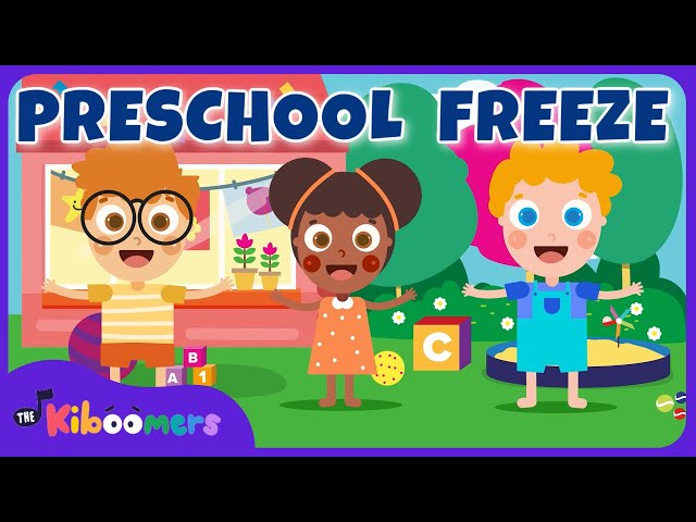 Preschool Freeze Dance Game - The Kiboomers Songs for Kids - Brain Break