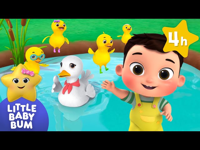 Counting Six Little Ducks ⭐ Four Hours of Nursery Rhymes by LittleBabyBum