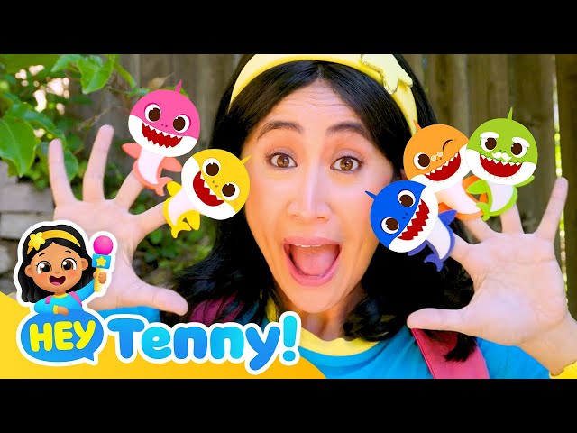 Shark Finger Family | Nursery Rhymes | Kids Songs | Educational Video for Kids | Hey Tenny!