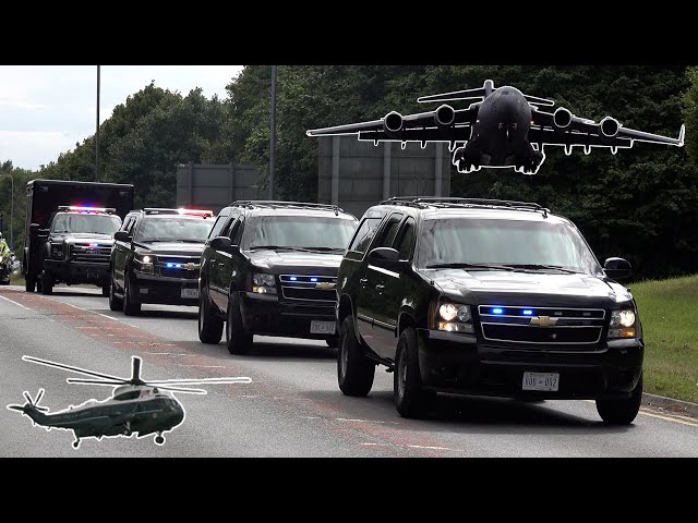 President Biden's security and 'Marine One' leave London 🇺🇸 🇬🇧