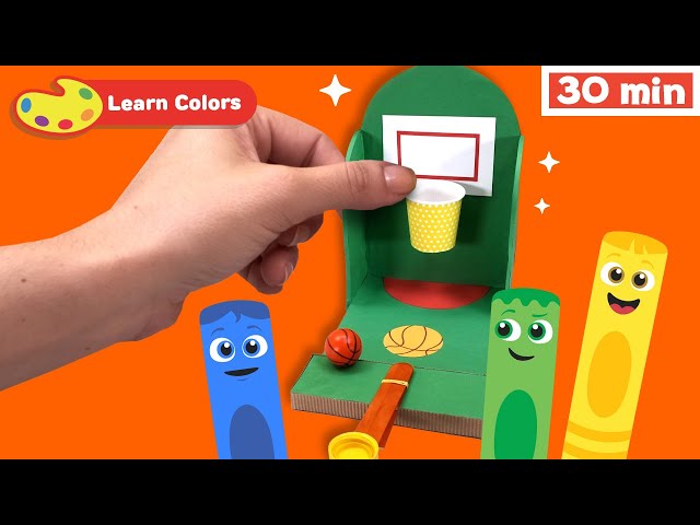 Learn Colors with Color Crew Magic | Educational Video for kids | Basketball Game & Flower Plant +