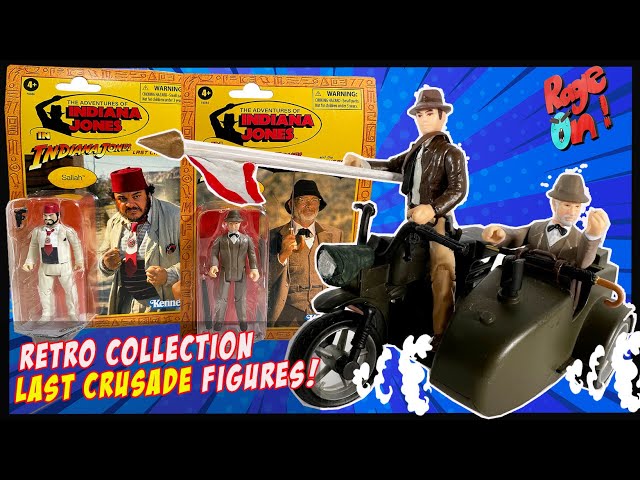 Hasbro Retro Last Crusade Indiana Jones Sallah , Henry Jones Connery and customs action figures