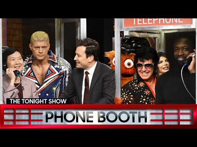 Phone Booth with Ken Jeong and Dwyane Wade ft. Cody Rhodes, Teresa Giudice and Gritty | Tonight Show