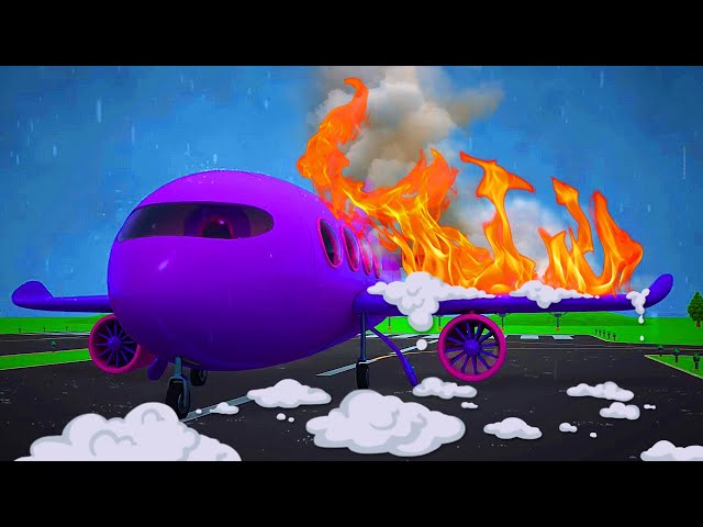 Helper Cars & The plane crash. Emergency vehicles for kids. Cars & Car cartoons for kids.