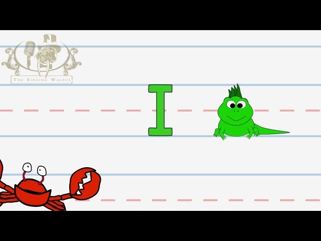 Write the letter I | Alphabet Writing lesson for children | The Singing Walrus