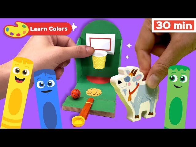 New Show! Color Crew Magic | Educational Video | COLOR CREW - Farm & Basketball Game | Learn Colors