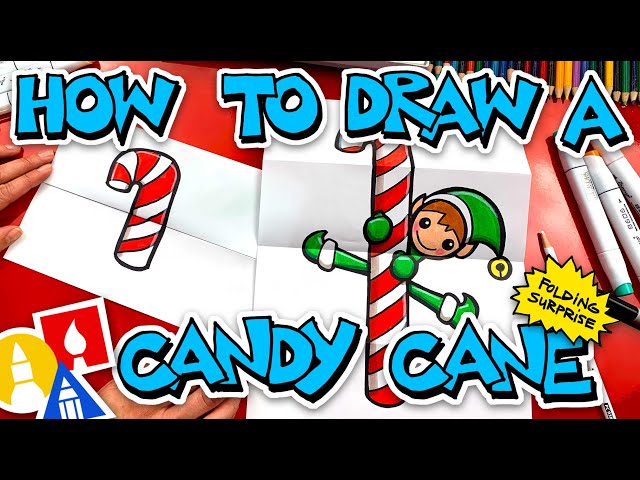 How To Draw A Candy Cane Folding Surprise