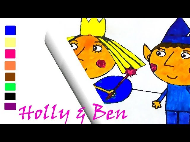 Gaston with Ben and Holly Drawing & Paint Coloring Book ! Learn Coloring Pages ! Kids Toys Video