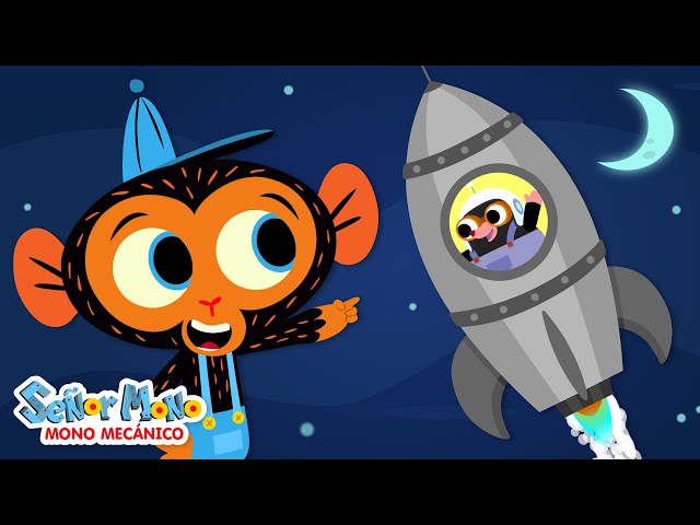 El Cohete Espacial De La Señorita Topo | Señor Mono, Mono Mecánico | Caricatura para Niños