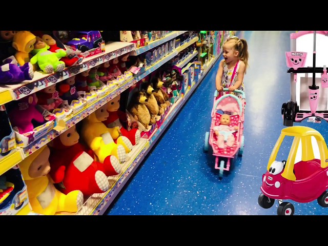 Maya fun day out buying toys at Smyths toy store