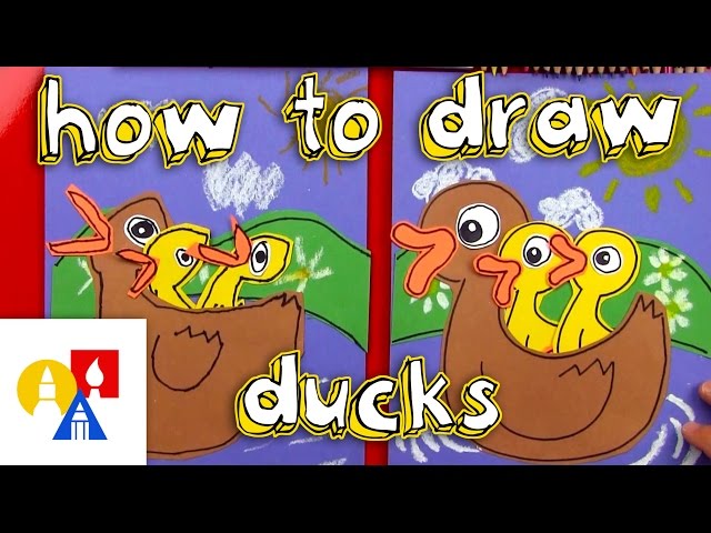 How To Draw Momma And Baby Ducks