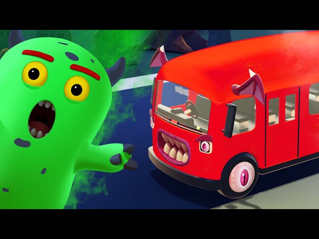 🎃 Halloween Wheels On The Bus with Monsters | Fun Spooky Songs for Kids @AllBabiesChannel