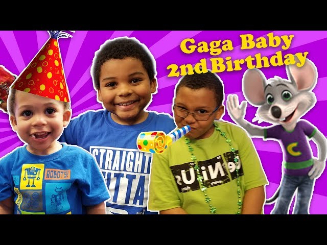 GAGA’S BABY 2nd BIRTHDAY! Toys R Us & Chuck E Cheese Celebration