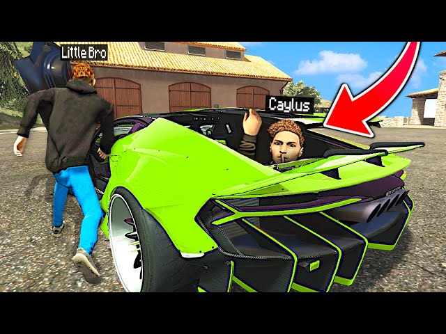 Staying Overnight In Little Brothers SUPERCAR Without Him KNOWING.. (GTA 5 RP)