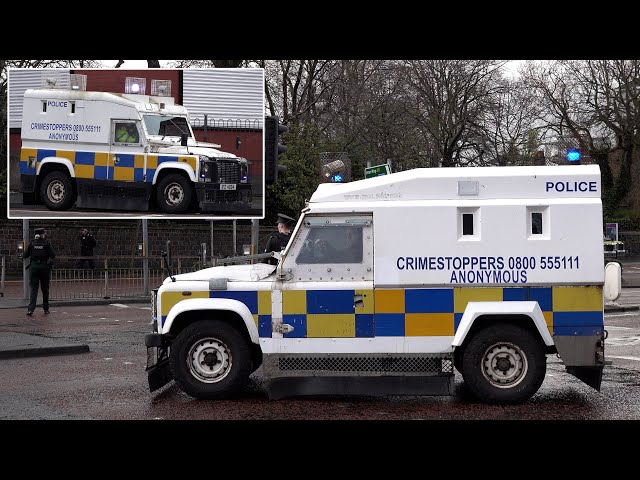 Armoured police trucks out on Easter Monday / Good Friday Agreement 25th Anniversary 🚔