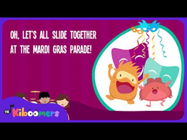 Mardi Gras Parade Lyric Video - The Kiboomers Preschool Songs & Nursery Rhymes for Holidays