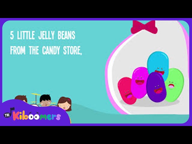Five Little Jelly Beans Lyric Video - The Kiboomers Preschool Songs & Nursery Rhymes for Easter