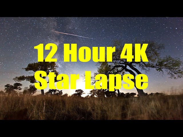 Star Timelapse - 4K 12 hour - relaxation sleep ambient music