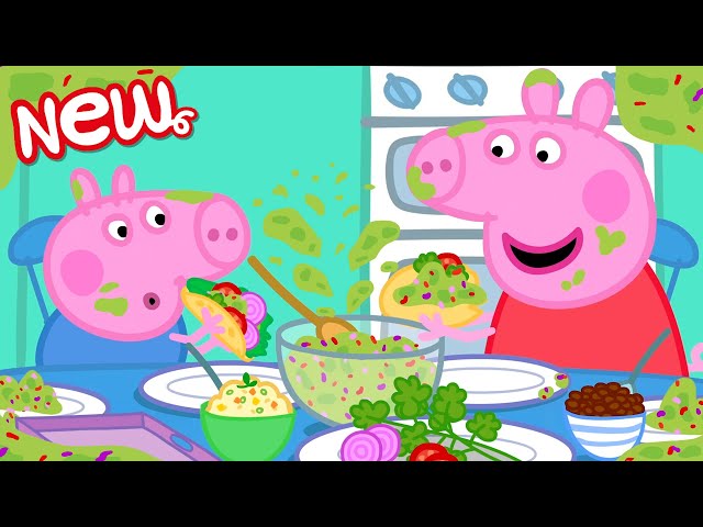 Peppa Pig Tales 🌮 Peppa Gets Messy Making Tacos 🌮 Peppa Pig Episodes