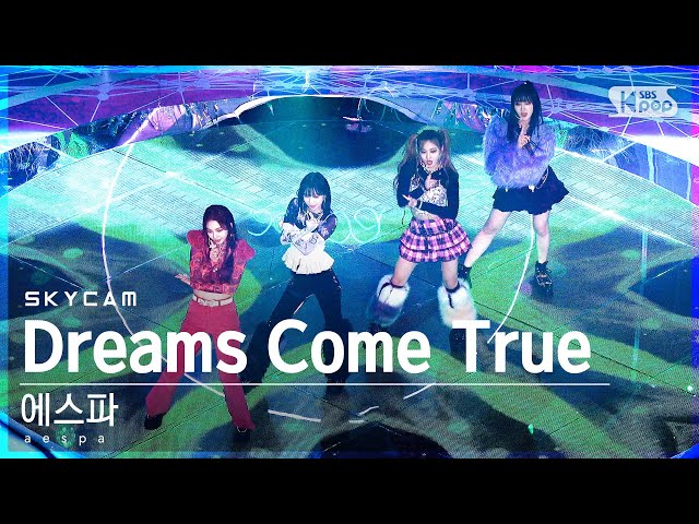 [항공캠4K] 에스파 'Dreams Come True' (aespa Sky Cam)│@SBS Inkigayo_2022.01.09.